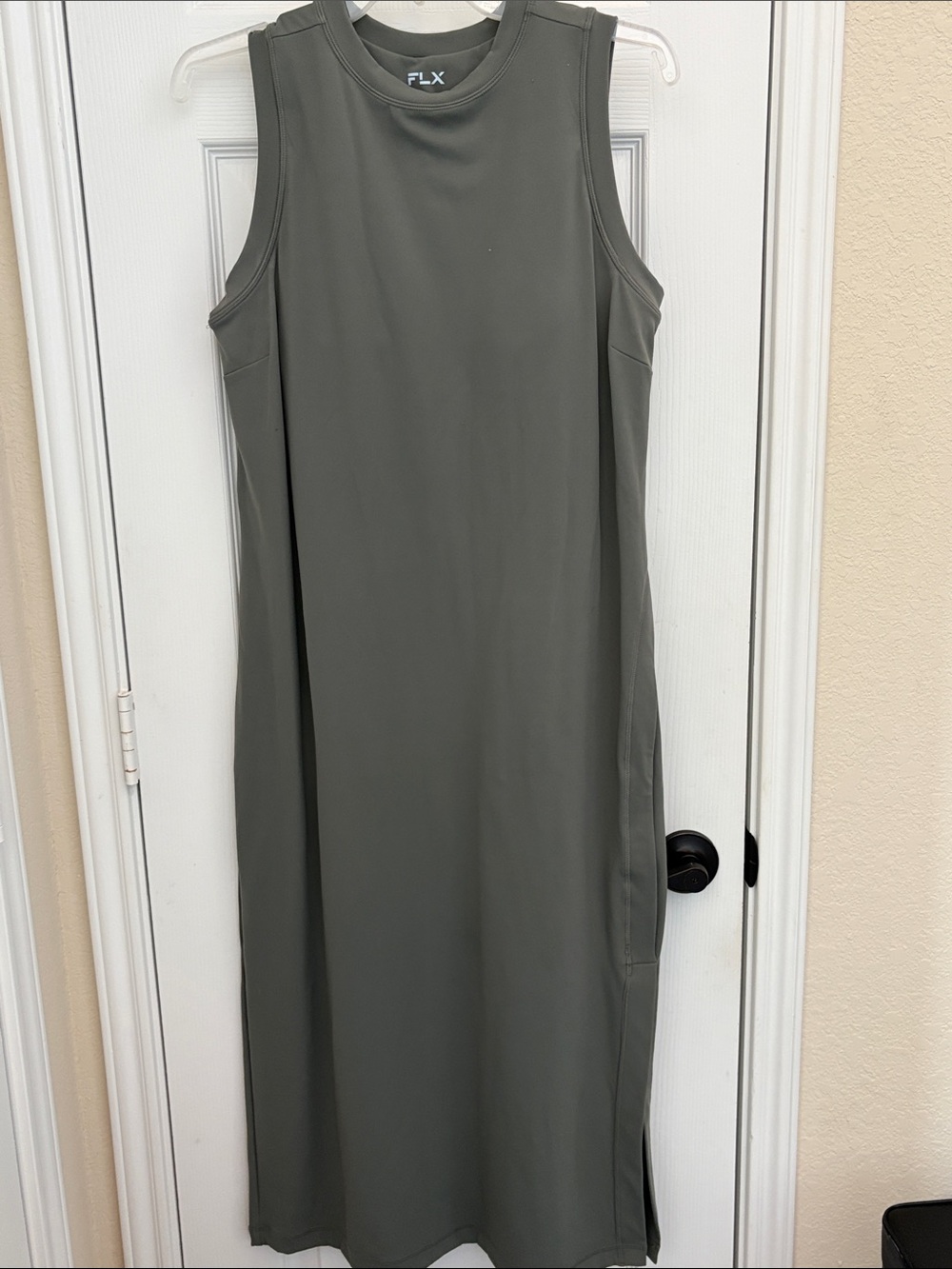 FLX Sleeveless Maxi Dress in Olive Gray/Green